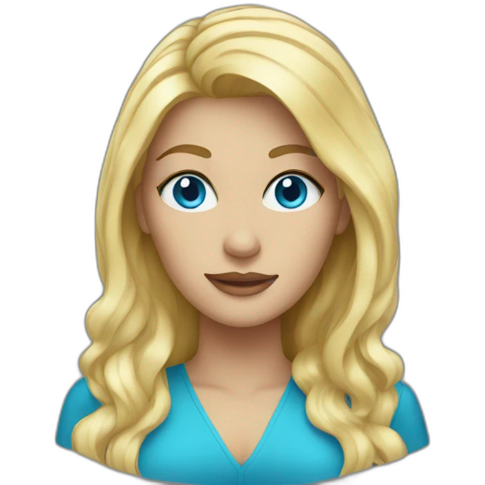 Blonde Woman with Blue eyes emoji