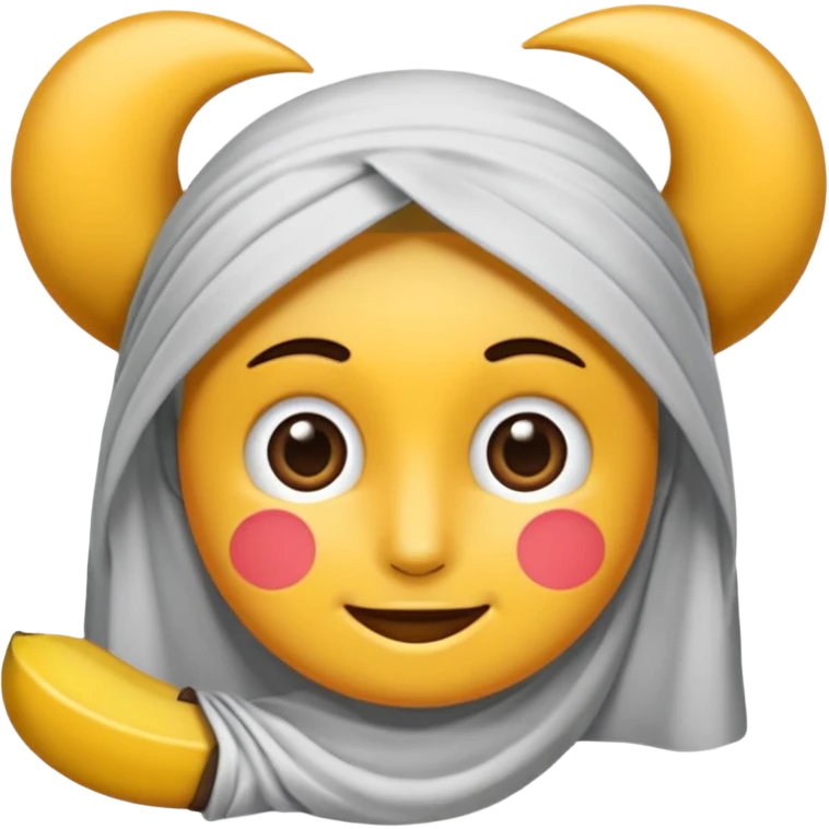 ایموجی شکلک با تم صورتی کم رنگ با تزئینات اکلیلی emoji