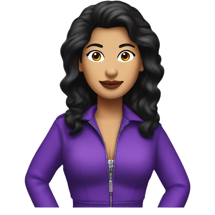 Selena Quintanilla in purple outfit  emoji