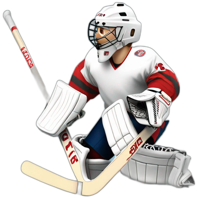 old school Hockey-goalie split save emoji