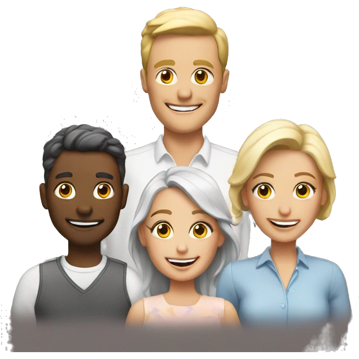 happy birthday 3 white adults emoji