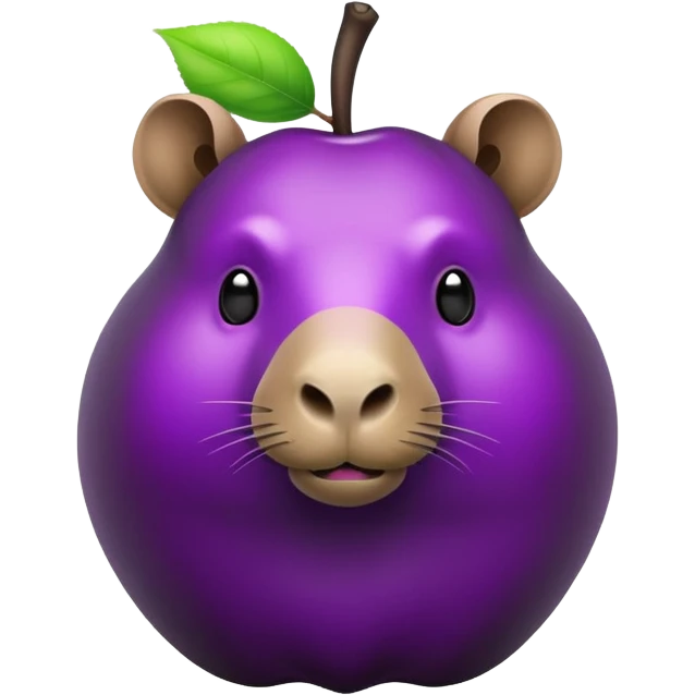 Black and purple poison apple with a capybara emoji