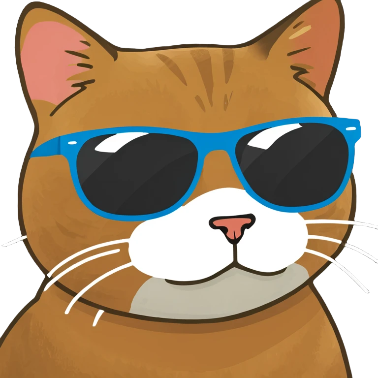 Cat with sunglasses emoji