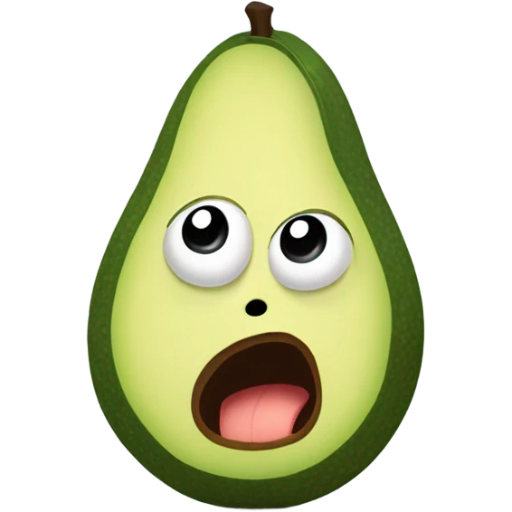 crying avocado with hands emoji