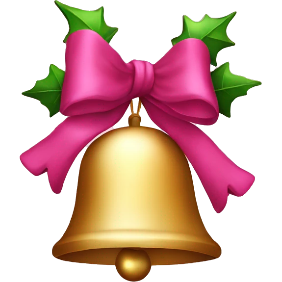 christmas bell pink mood emoji