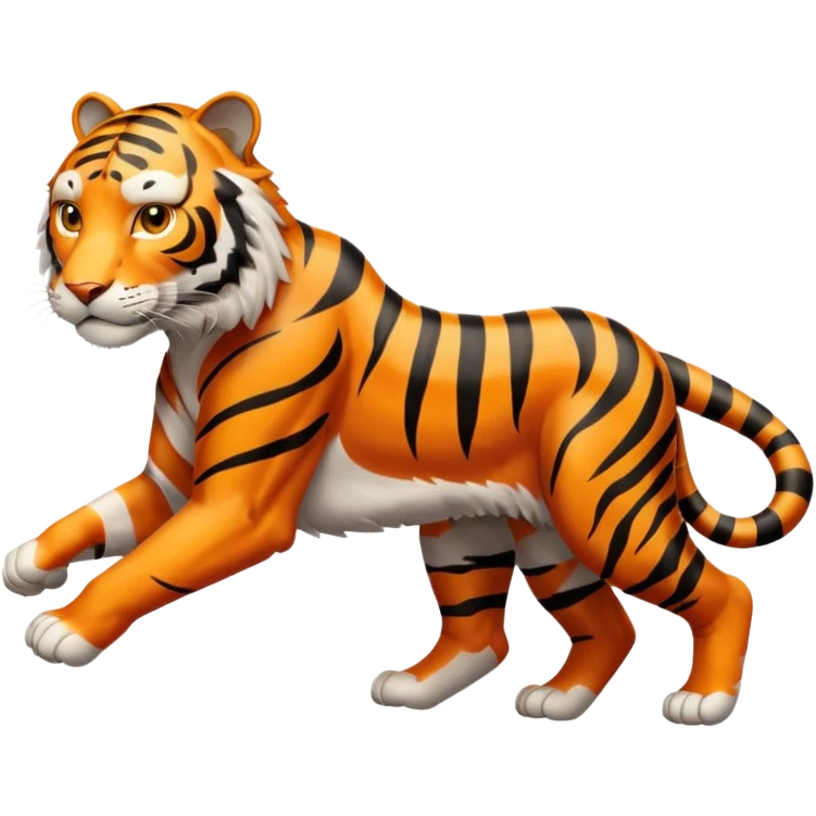 High resolution of a runnig tigar emoji