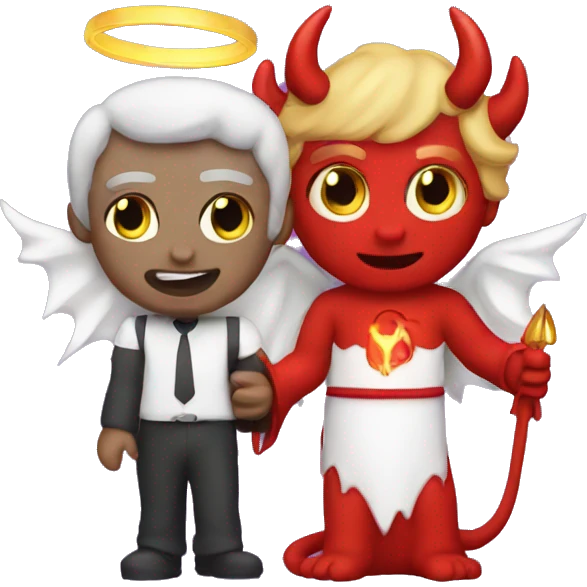 Devil with angel emoji