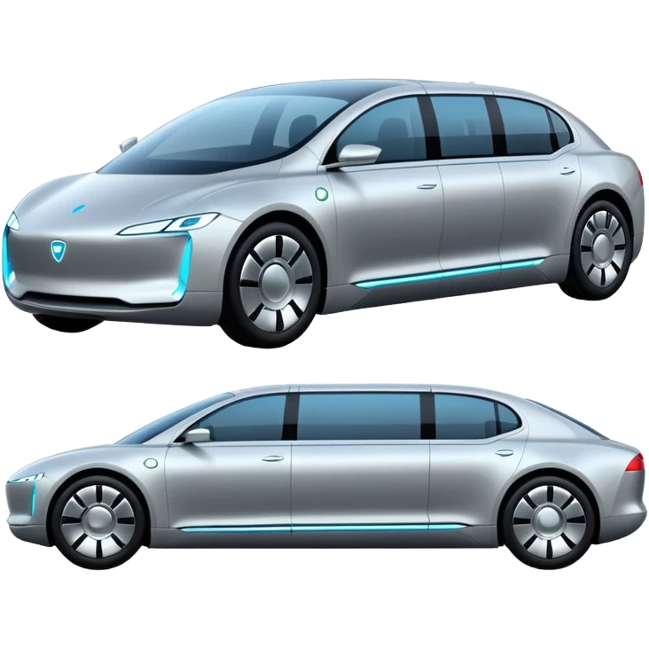 Modern autonomous electric limousine emoji
