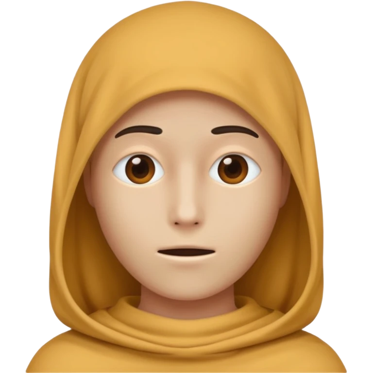 Emoji de persona tapada la cara y sin boca emoji