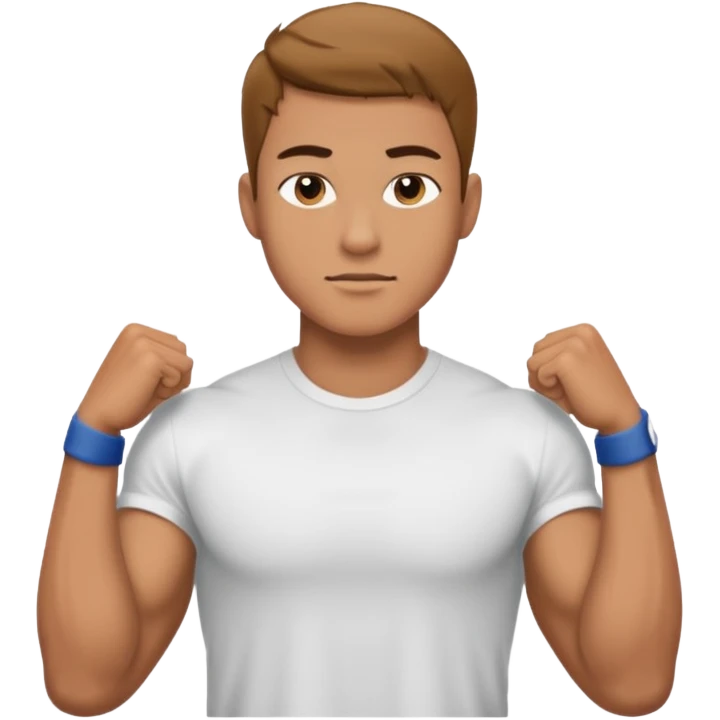 Jeune homme rand et costaud emoji