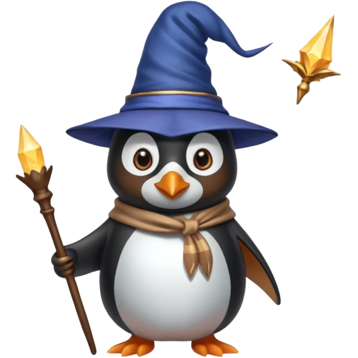 Penguin Wizard emoji