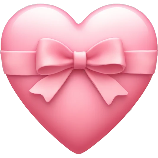 Pastel red heart with bow  emoji