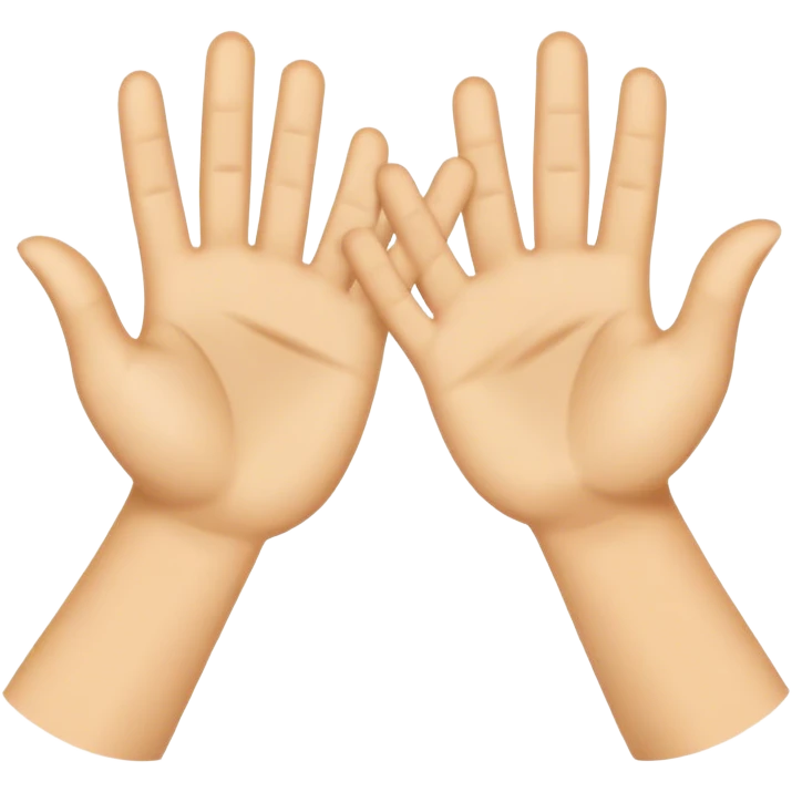 high fiving another's hand
 emoji