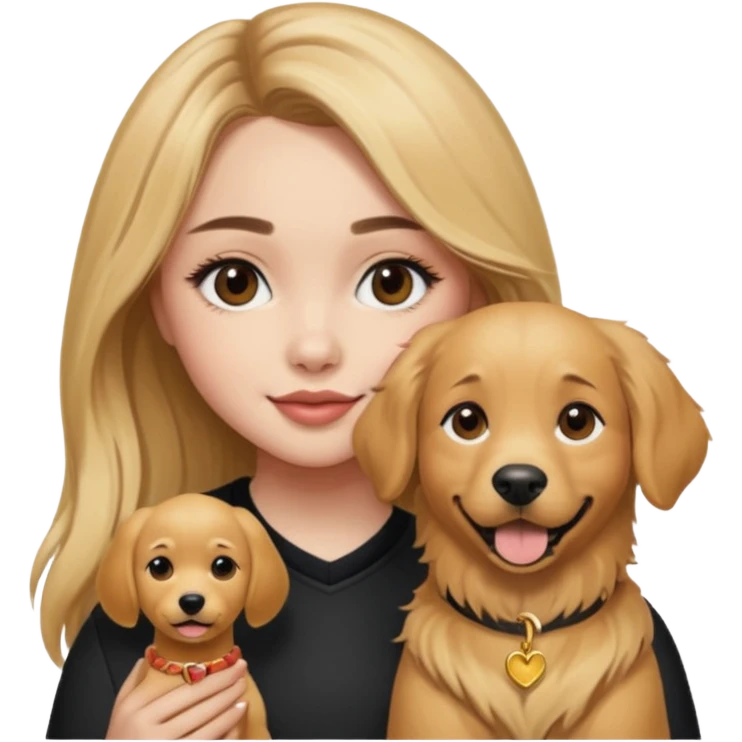 Sabrina carpenter with a golden retriever dog emoji
