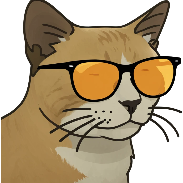 Cat with sunglasses emoji