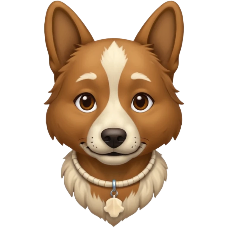 ancient dog with bone necklace emoji