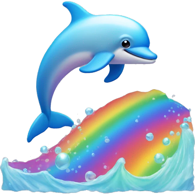 Rainbow dolphin  emoji