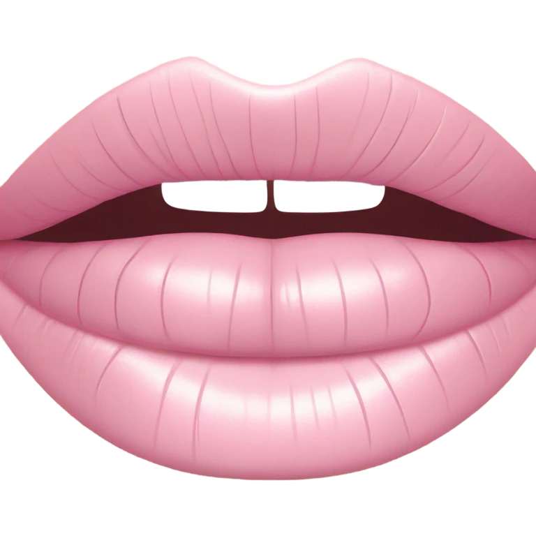 Pastel pink lipstick print  emoji
