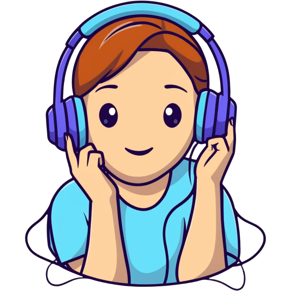 excited gamer girl in headphones emoji
