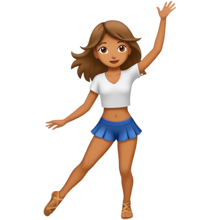 Girl traveling and dances  emoji
