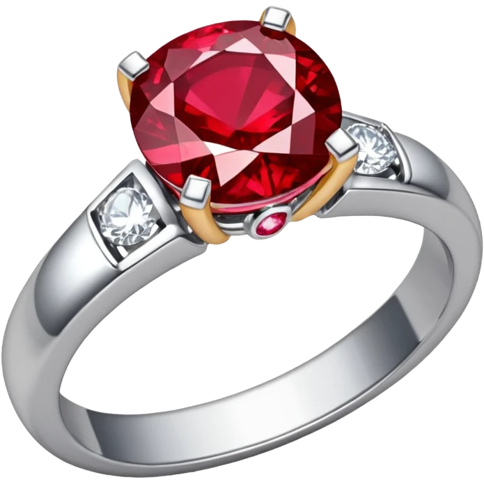 glitter rubi diamond married ring prata emoji