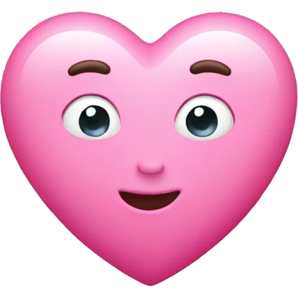Mini pink heart emoji