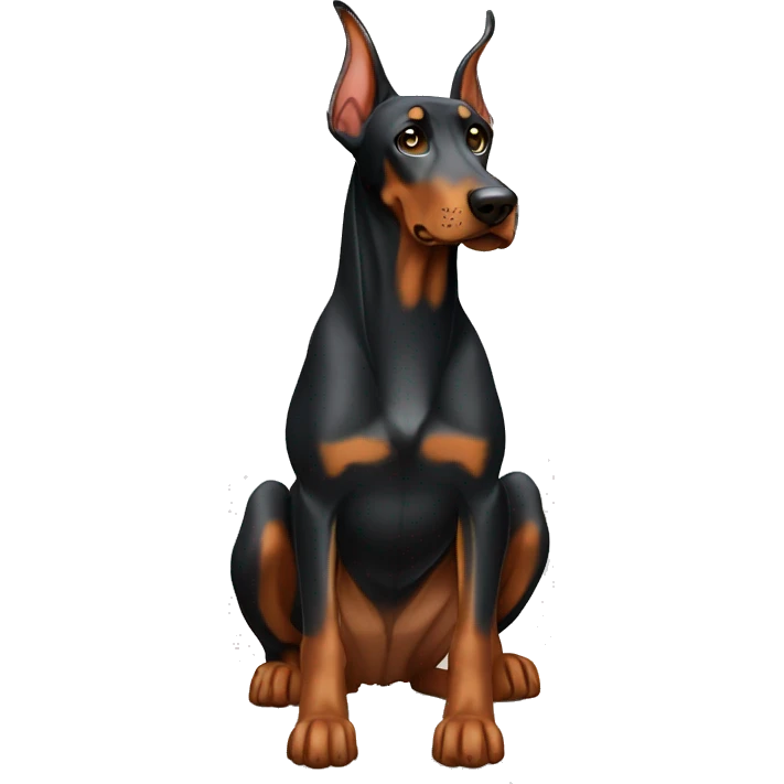 Doberman dog standing emoji