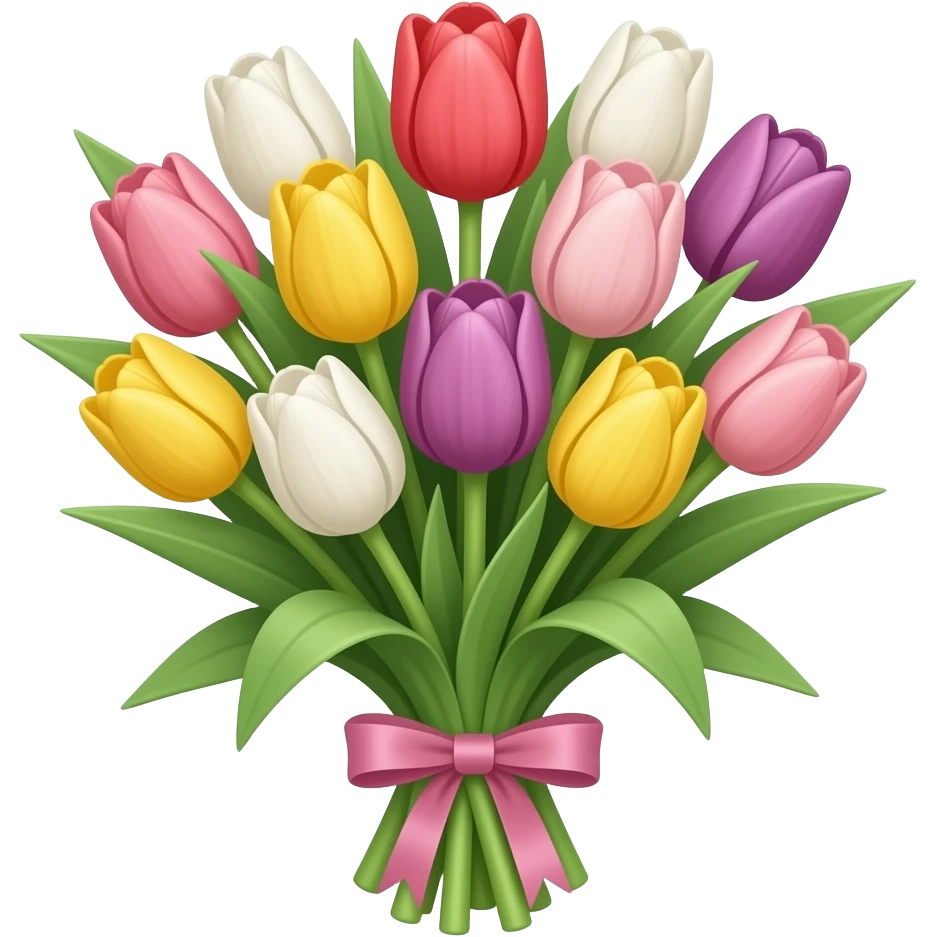 tulips bouqiet emoji