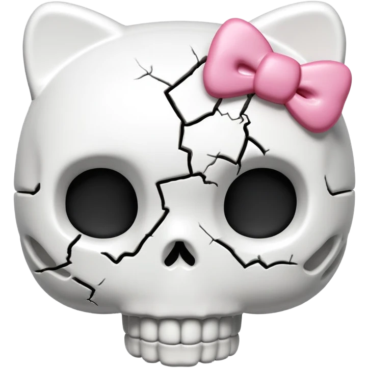 Hello kitty skull emoji