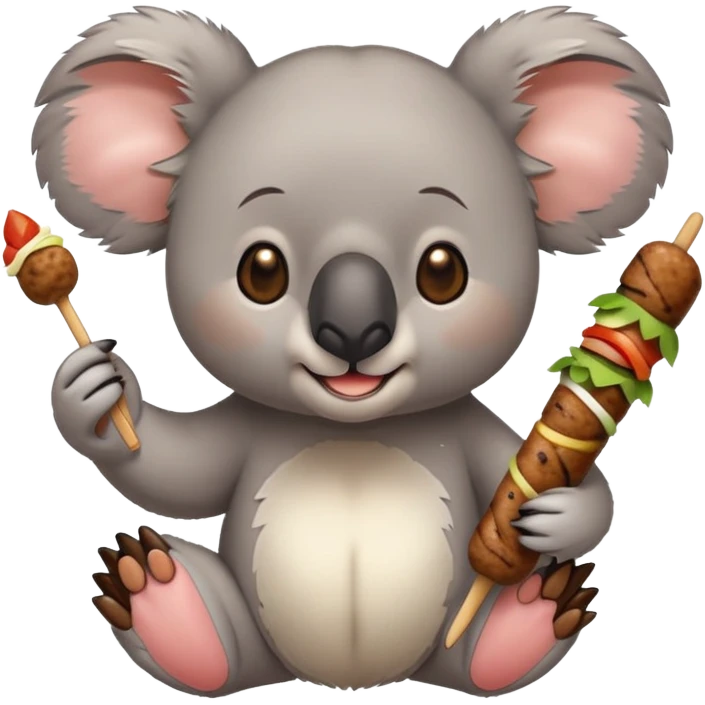 Koala eating kebab  emoji