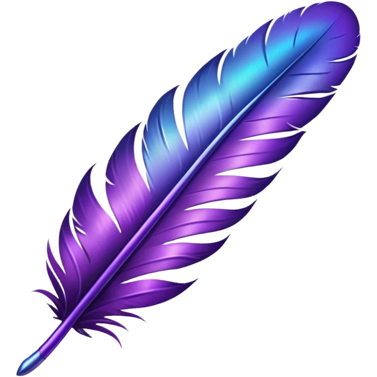 glitter purple feather emoji