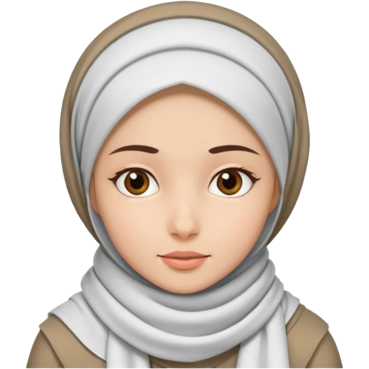Muslim girl wearing white scarf emoji