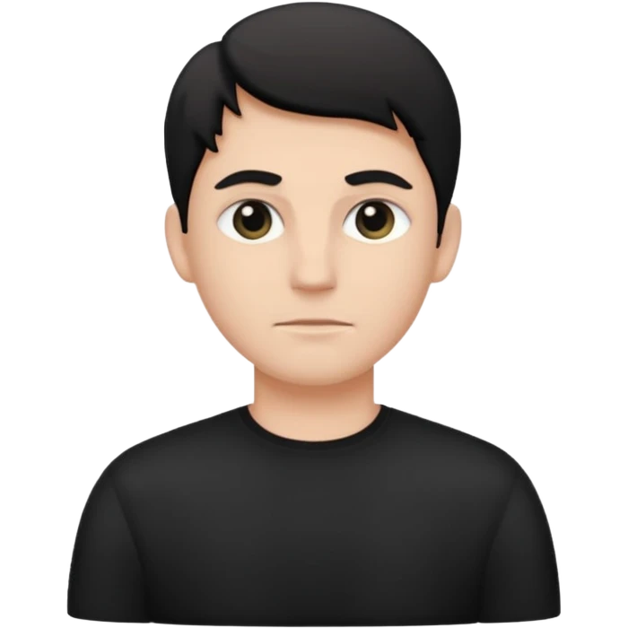 gil be white and be wering black emoji