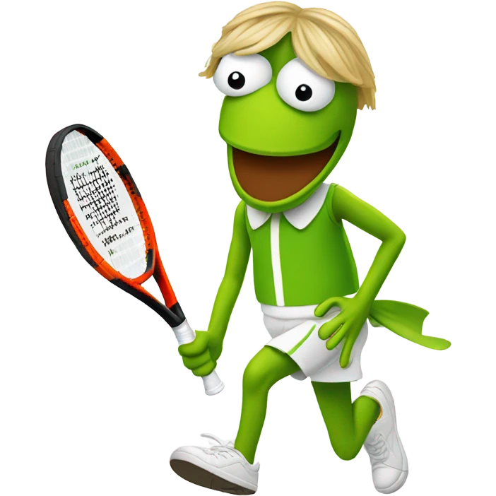 Tennis play Kermit emoji