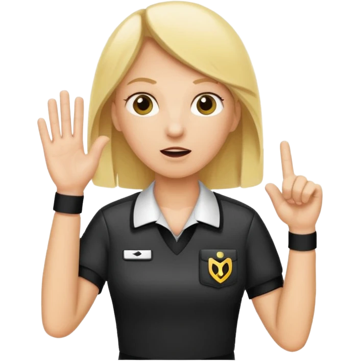 blonde sports referee calling time out emoji