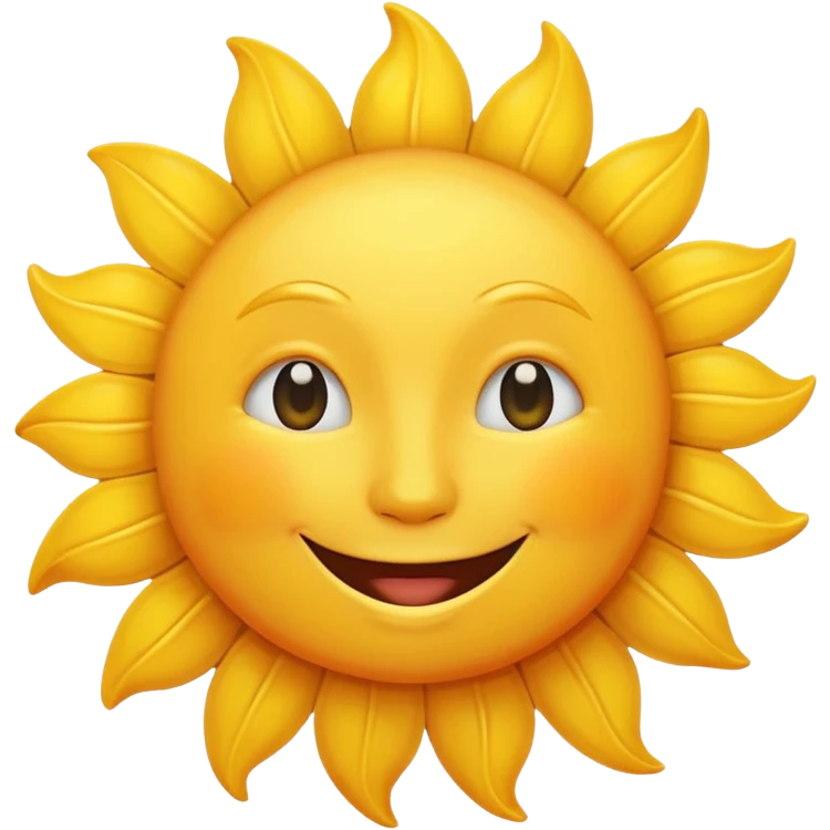 smiling sun emoji, simple and cheerful emoji