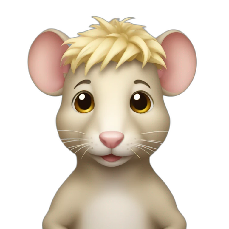 Rat with blond hair emoji