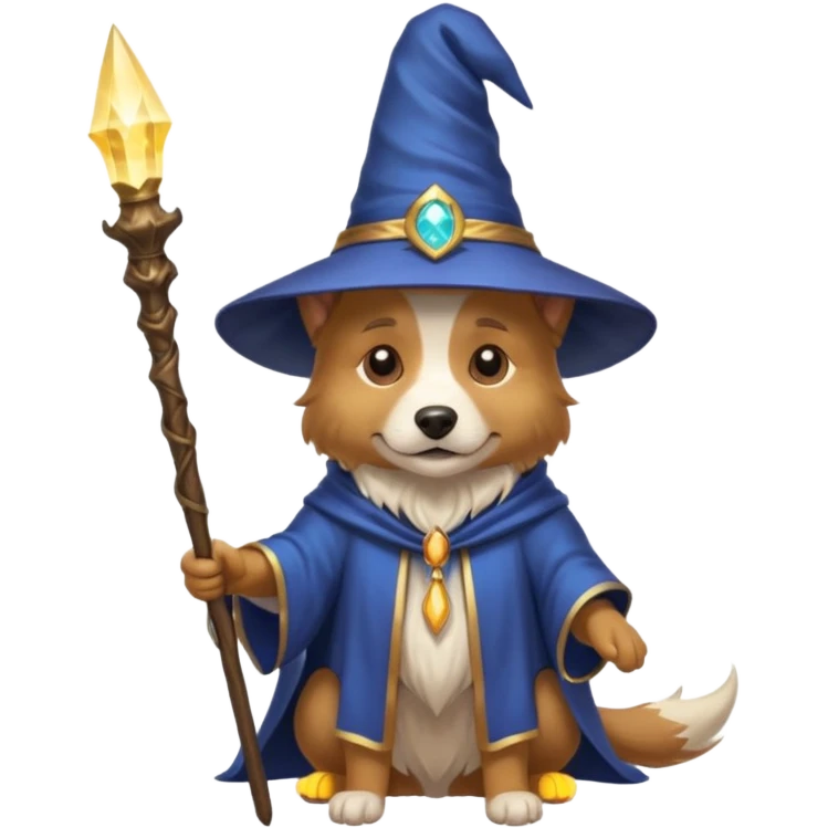Dog wizard emoji