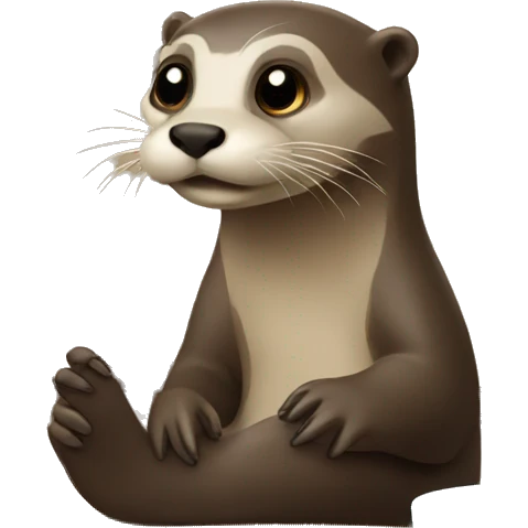 Otter watching tv emoji