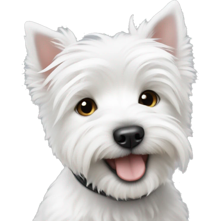 A white westie puppy emoji