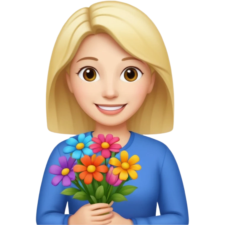 Happy birthday Mom with Flowers emoji