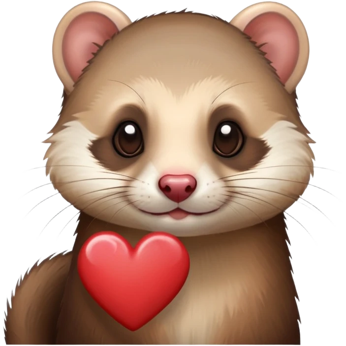 Ferret a ferret is heart emoji