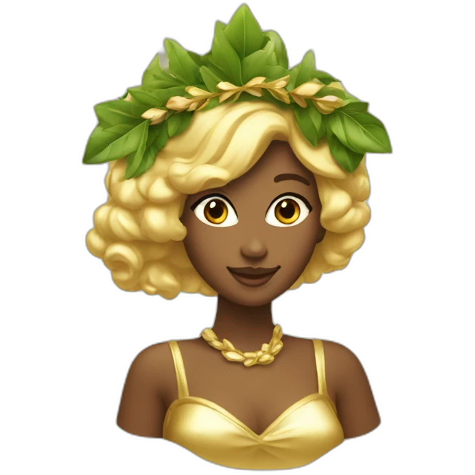 golden sexy lady with laurel wreath  emoji