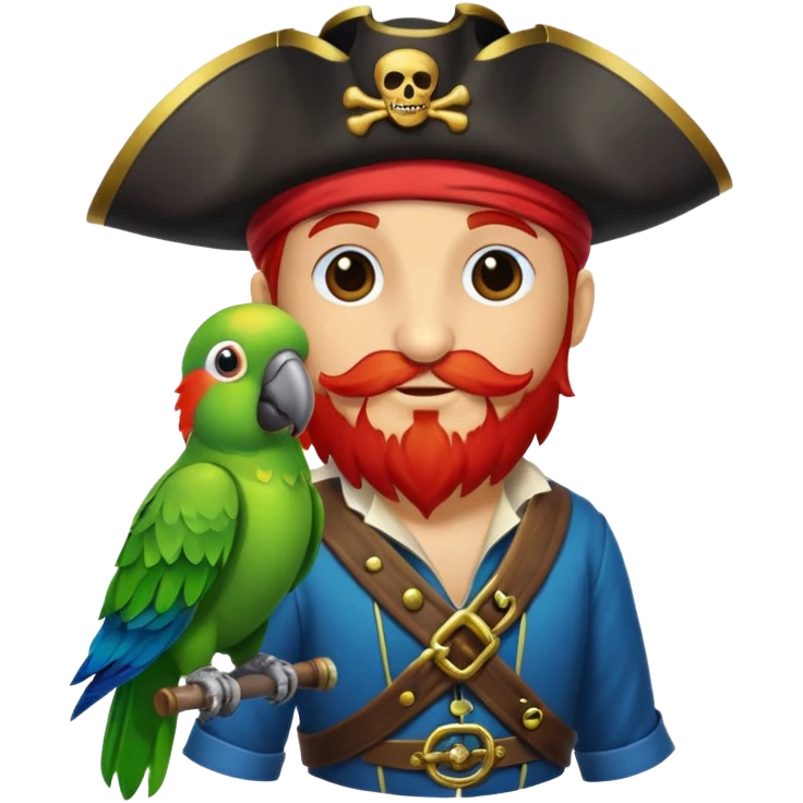 pirate and parrot emoji