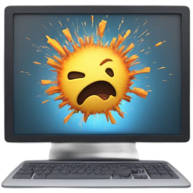 computer exploding emoji