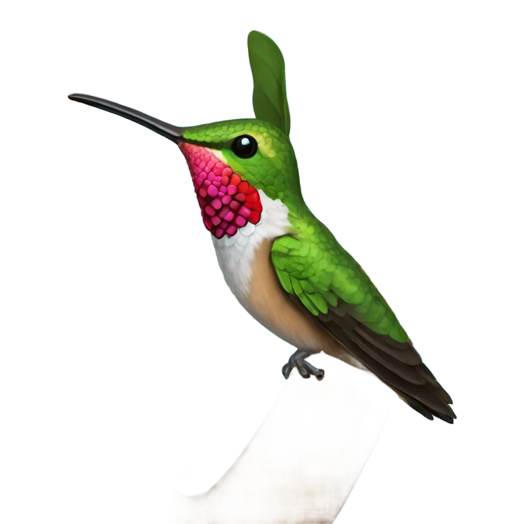 Hummingbird on monkey don’t climb tree emoji