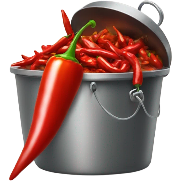 A massive pot of chilli being spilled emoji