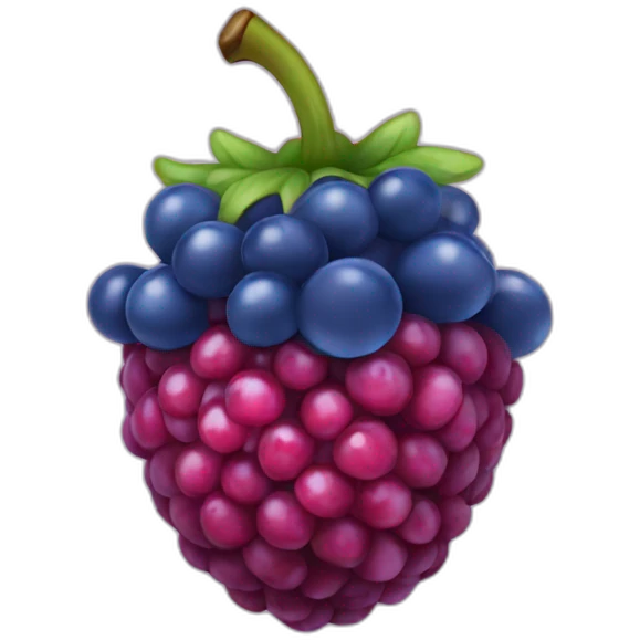 blue raspberrry fruit emoji