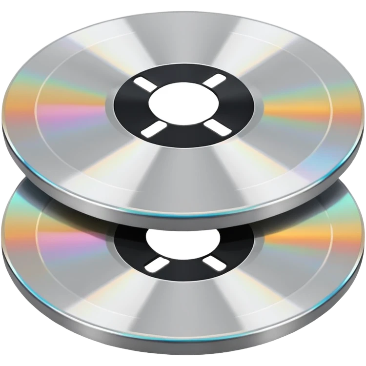 two metal computer disks emoji