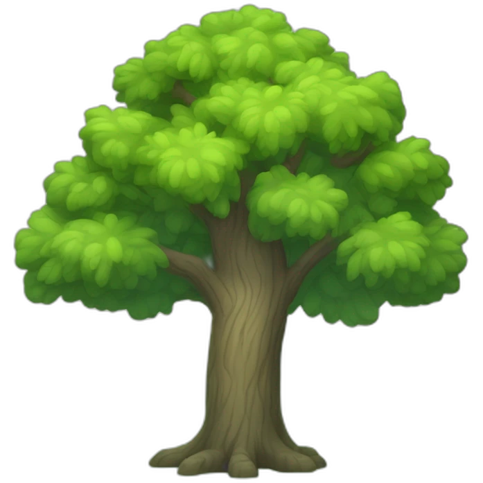 oak tree in a flat plain biome emoji